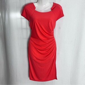 Always Indigo ruched sheath Midi Dress size large